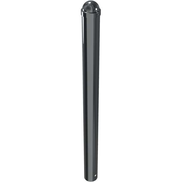 Dekorativ puller | st�lr�r � 102 mm | fastmonteret, til indst�bning i beton med jordanker, total l�ngde ca. 1300 mm | uden �je